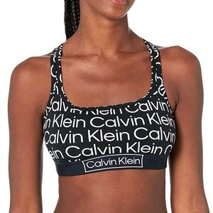CALVIN KLEIN REIMAGINED HERITAGE UNLINED BRALETTE ALL OVER PRINT nwt